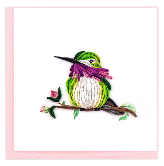 Quilling Card - Calliope Hummingbird