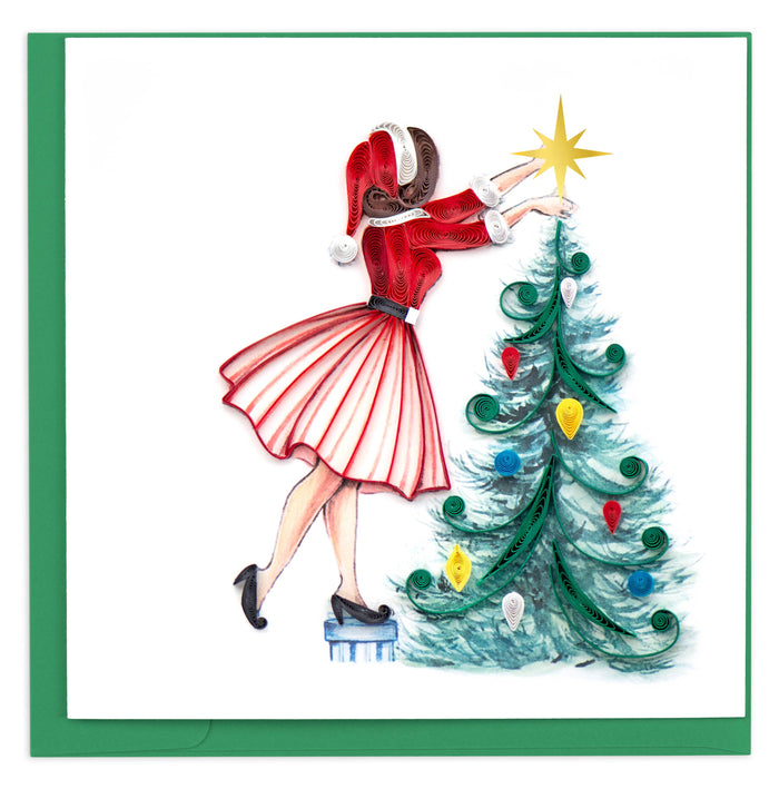 Quilling Card - Christmas Lady
