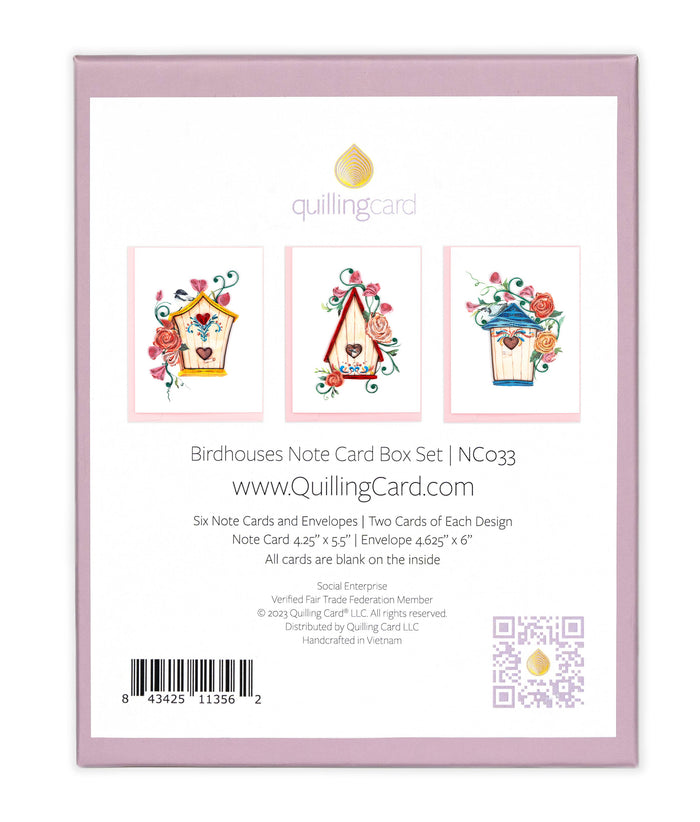Quilling Card - Quilled Birdhouses Note Card Box Set