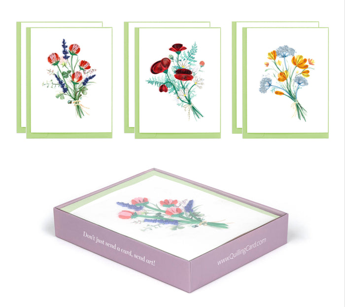 Quilling Card - Quilled Wildflower Note Card Box Set