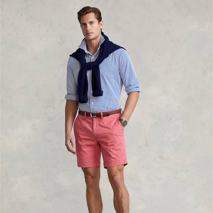 Ralph Lauren - Straight Fit Bedford Short in Red - Nigel Clare