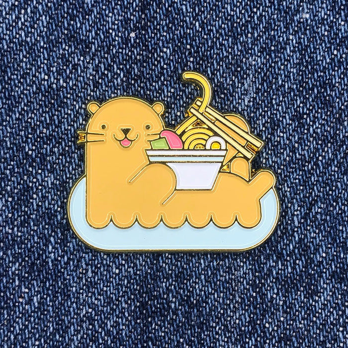 Ramen Otter enamel pin