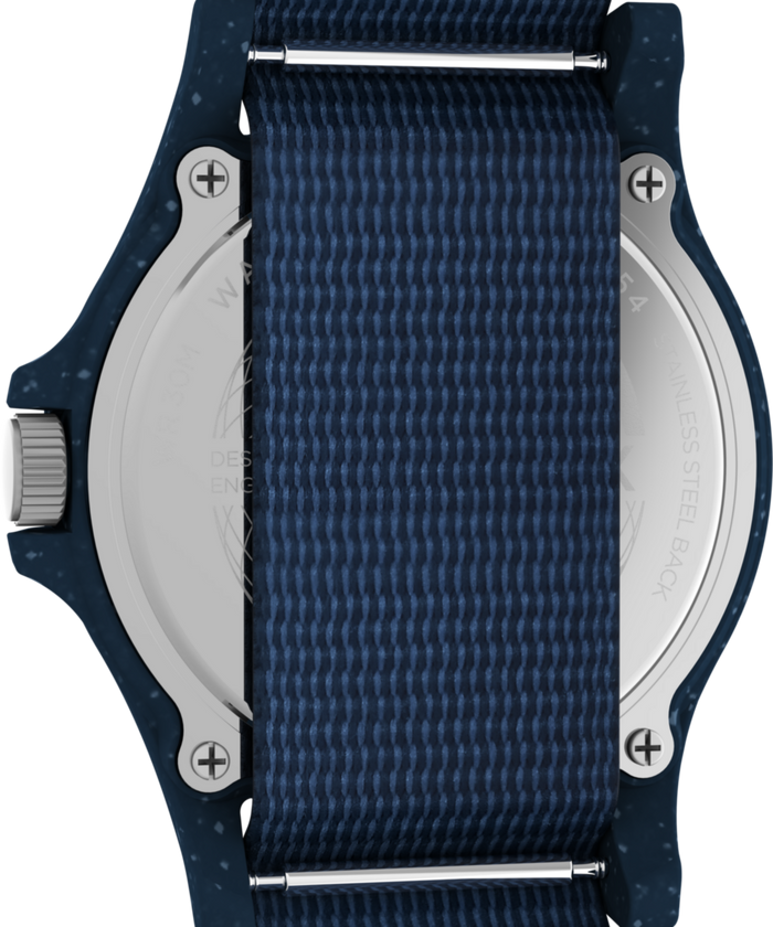 TW2V81800 Reclaim Ocean 40mm Recycled Fabric Strap Watch Caseback Image