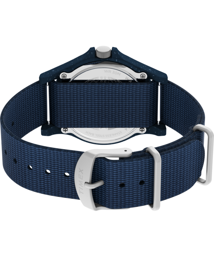 TW2V81800 Reclaim Ocean 40mm Recycled Fabric Strap Watch Caseback with Attachment Image