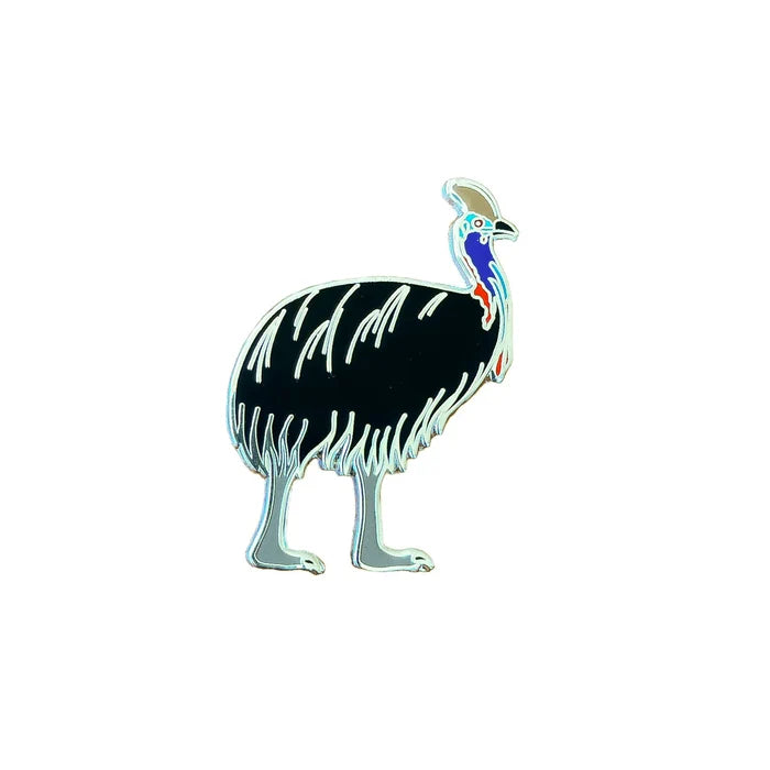 Red Parka Enamel Pin - Cassowary
