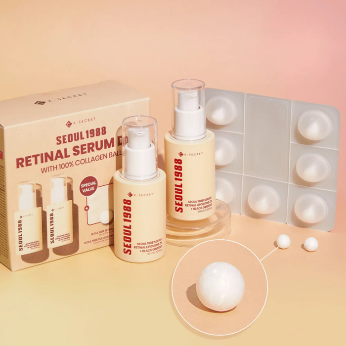 KSECRET SEOUL 1988 Retinal Ginseng Serum Double Set Nudie Glow Australia