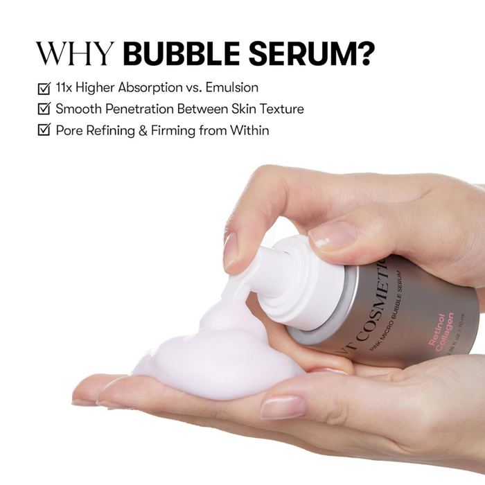 VT Cosmetics Retinol Collagen Pink Micro Bubble Serum Nudie Glow Australia
