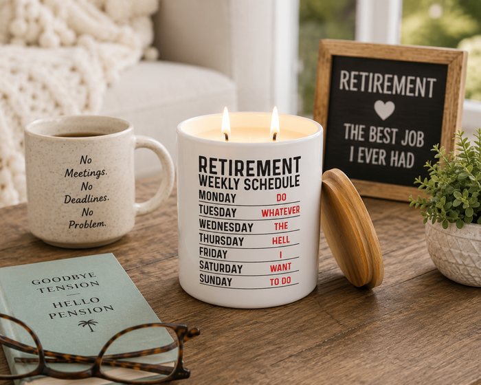 Retirement Weekly Schedule Candle