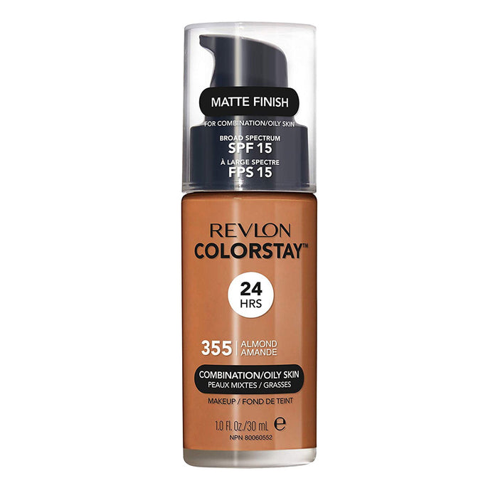 Revlon ColorStay Makeup for Combo/Oily Skin in 355 ALMOND with SPF 15 and 24hr matte finish