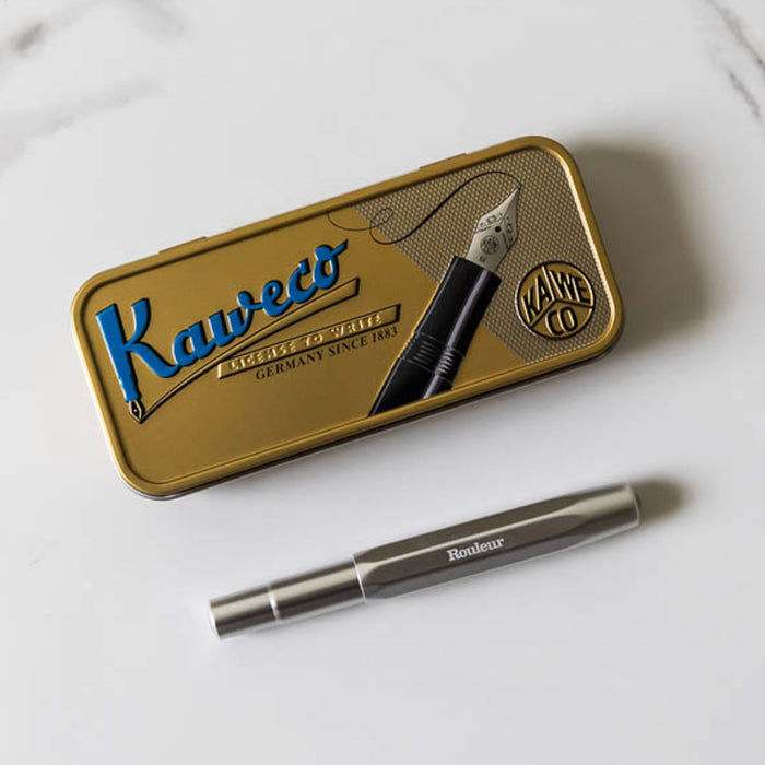 Rouleur x Kaweco Aluminium Rollerball Pen - Silver + Engraved logo - Rouleur