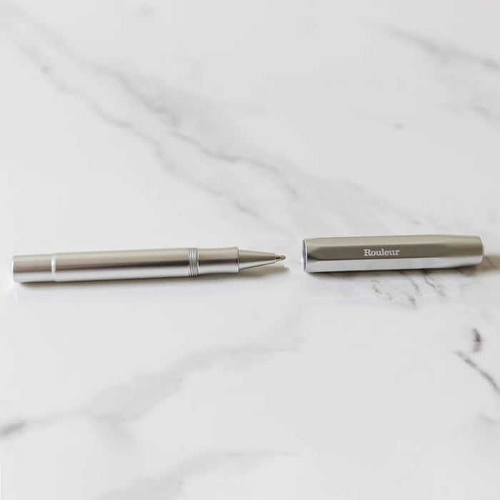 Rouleur x Kaweco Aluminium Rollerball Pen - Silver + Engraved logo - Rouleur