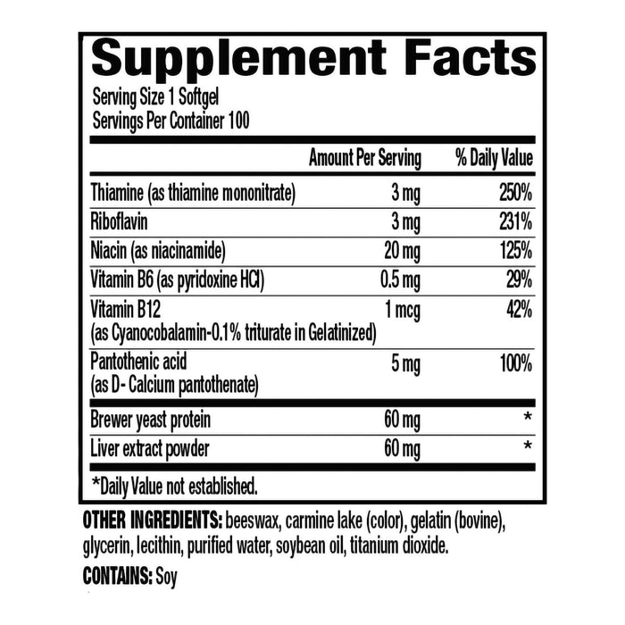 Rugby B - Complex Dietary Supplement, 100 soft gels - 536137801 - LL Medico