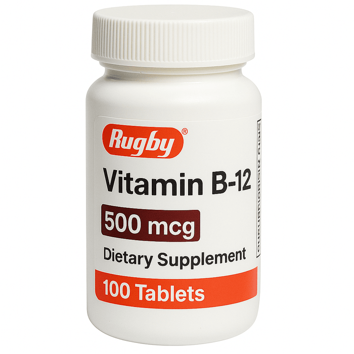 Rugby Vitamin B - 12 Dietary Supplement, 500 mcg - 80681007200 - LL Medico