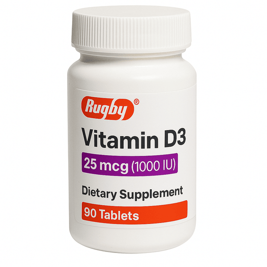 Rugby Vitamin D3 Dietary Supplement, 25 mcg - 80681016800 - LL Medico