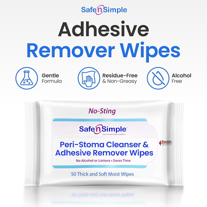 Safe n Simple Adhesive Remover Wipes