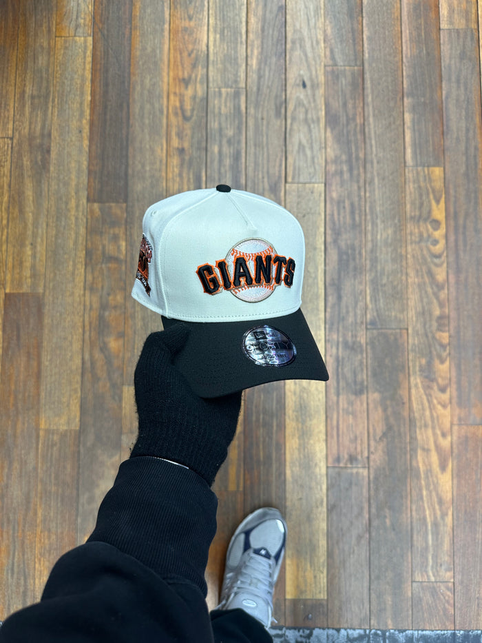 San Francisco Giants Chrome White & Black 940 A-Frame Snap Back 50th