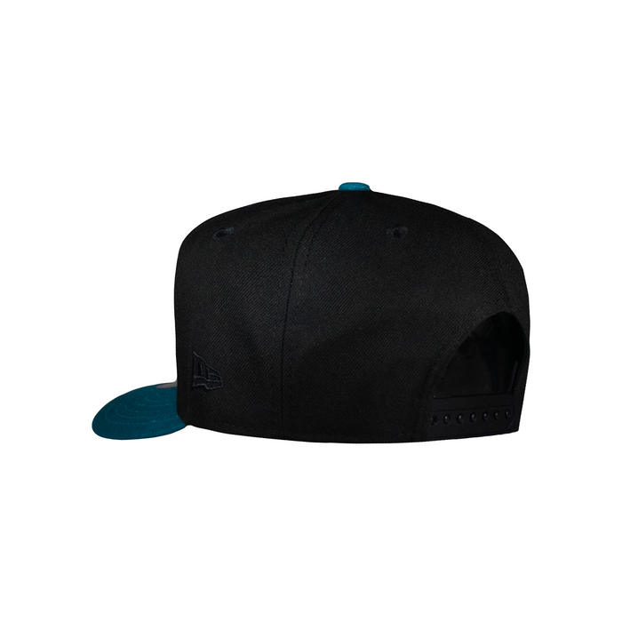 San Jose Sharks Black & Teal 25Th 950 AFrame Snap Back