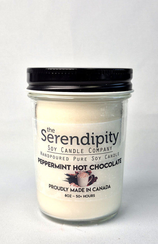 Serendipity Soy Wax Candle - Peppermint Hot Chocolate