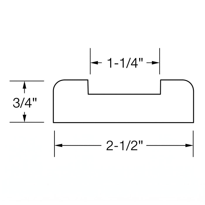 Shoe Rail 6000SR With Fillet (1-1/4" Plow)