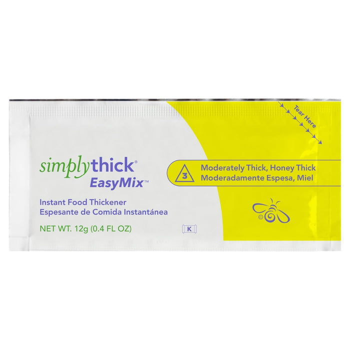 SimplyThick EasyMix Instant Food Thickener Packets, Moderately Thick, 12g, 100 Count - STIND100L3-Box - LL Medico