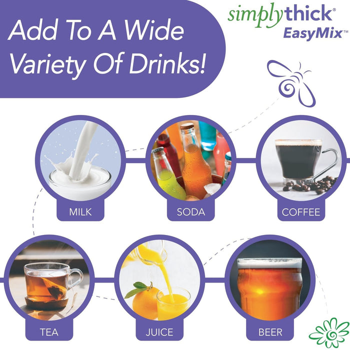 SimplyThick EasyMix Instant Food Thickener Packets, Moderately Thick, 12g, 100 Count - STIND100L3-Box - LL Medico