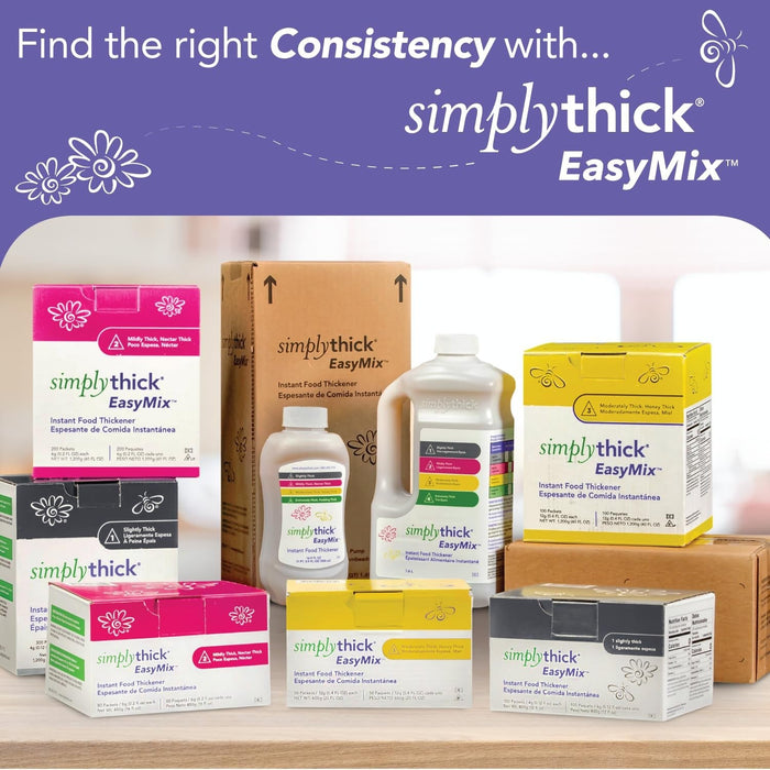 SimplyThick EasyMix Instant Food Thickener Packets, Moderately Thick, 12g, 100 Count - STIND100L3-Box - LL Medico