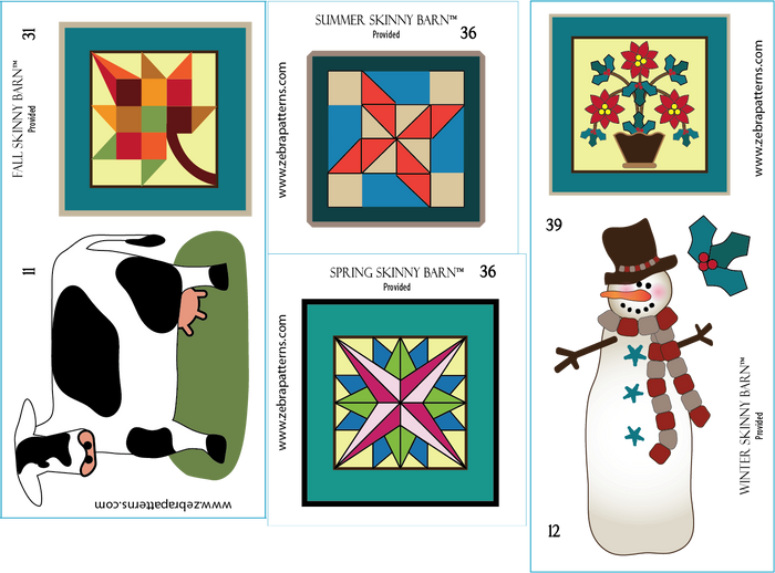 Skinny Barns Applique Panel Component Set