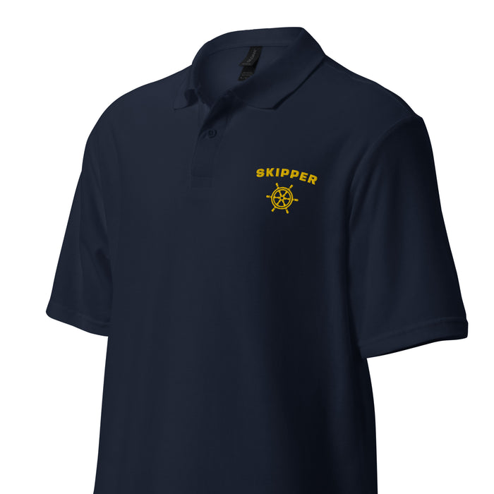 Skipper uniform polo with embroidery - IamSEAWOLF shop