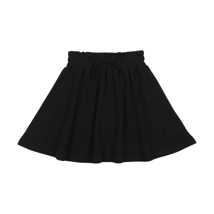 skirt ribbed - black