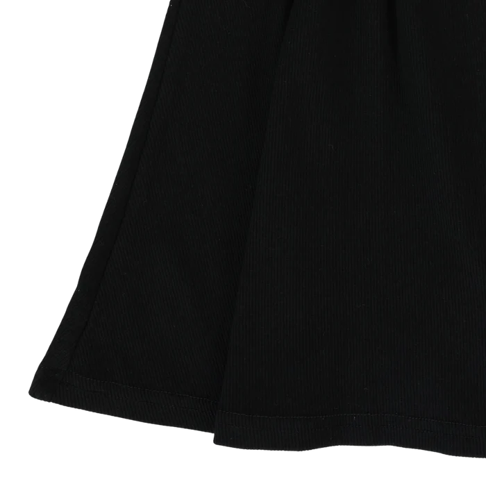 skirt ribbed - black