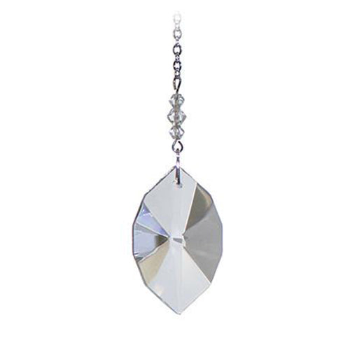 Small Faceted Egyptian Eye Crystal Suncatcher  – Clear