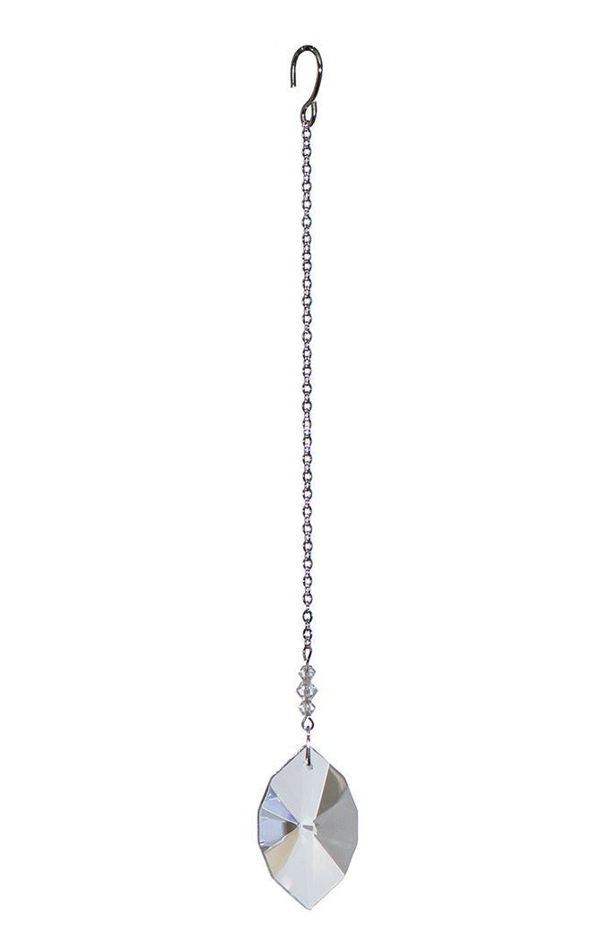 Small Faceted Egyptian Eye Crystal Suncatcher  – Clear