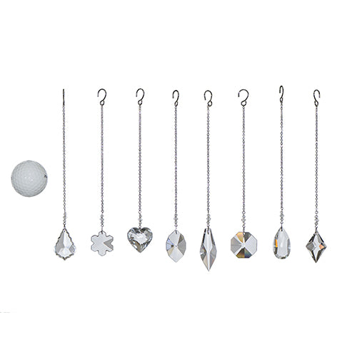 Small Faceted Egyptian Eye Crystal Suncatcher  – Clear