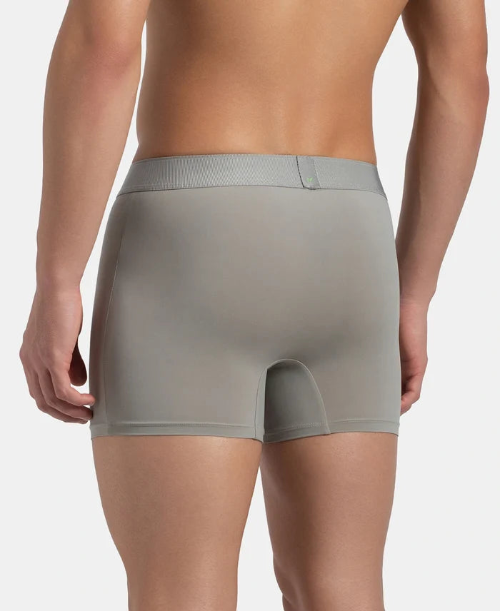 Soft Touch Recycled Microfiber Elastane Stretch Trunk with Ultrasoft Waistband - Bright Light Grey