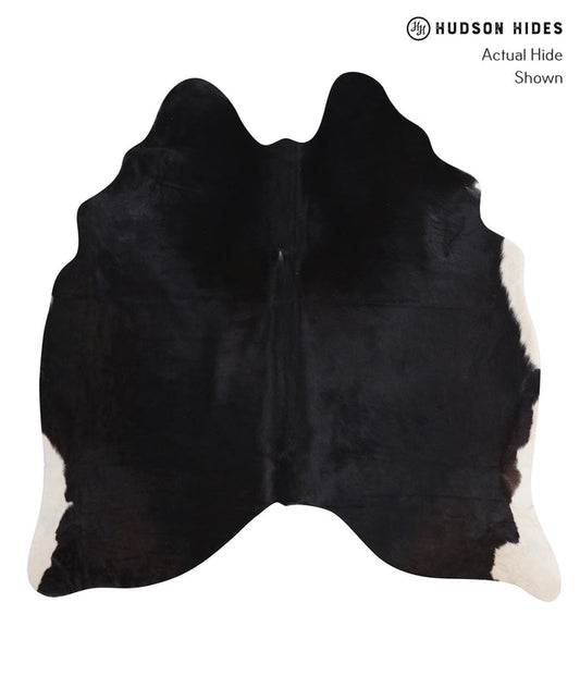 Solid Black Cowhide Rug #A7198