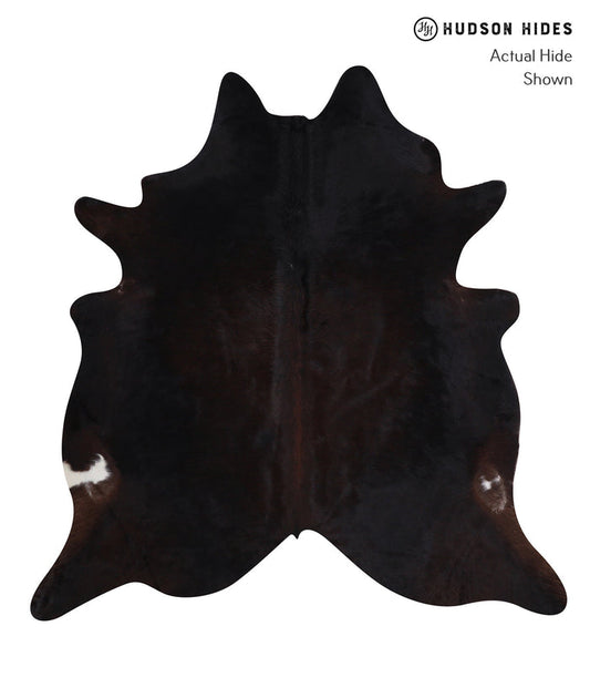 Solid Black Cowhide Rug #A7429