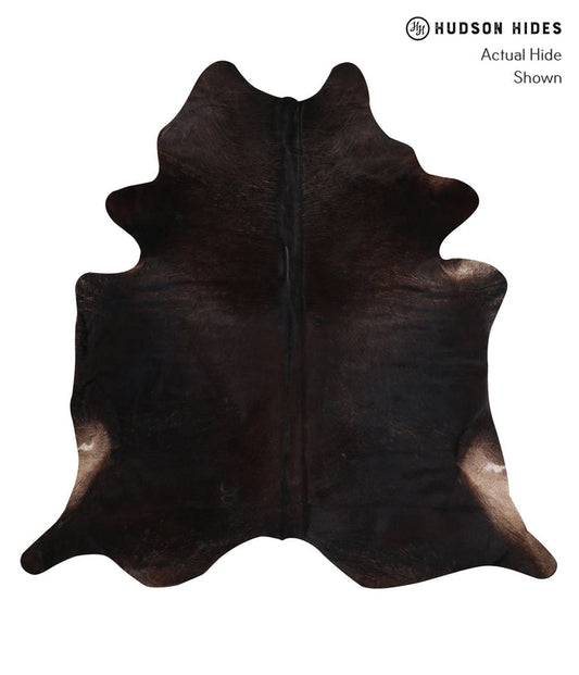 Solid Black Cowhide Rug #A11852