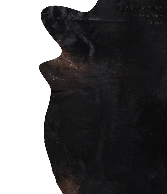 Solid Black Cowhide Rug #A11807