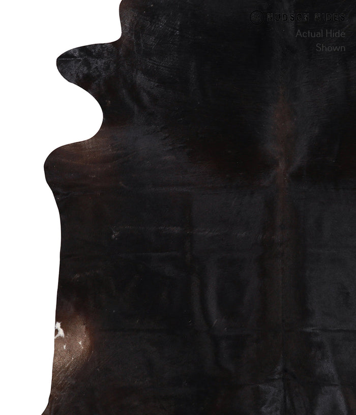 Solid Black Cowhide Rug #A11813