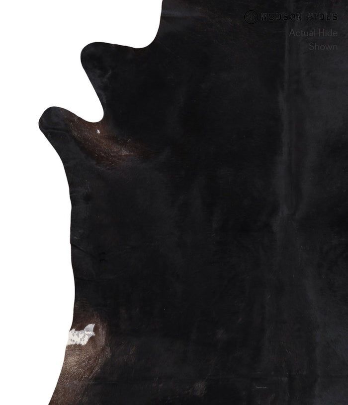 Solid Black Cowhide Rug #A11821