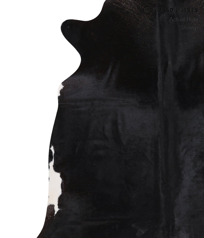 Solid Black Cowhide Rug #A11823
