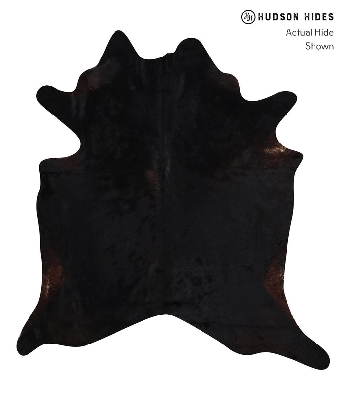 Solid Black Cowhide Rug #A11805