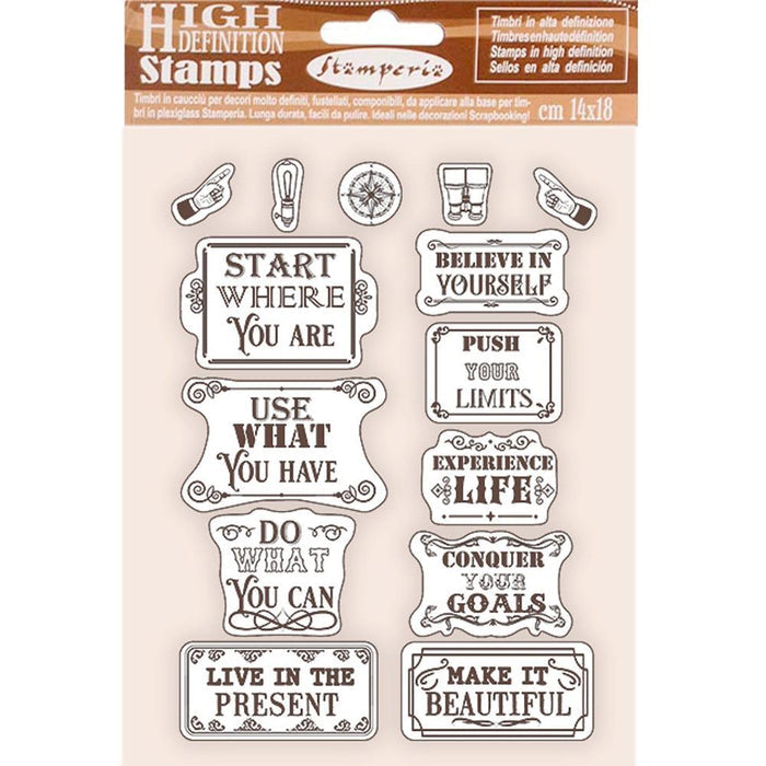Stamperia Cling Rubber Stamp - Quotes, Lady Vagabond Lifestyle