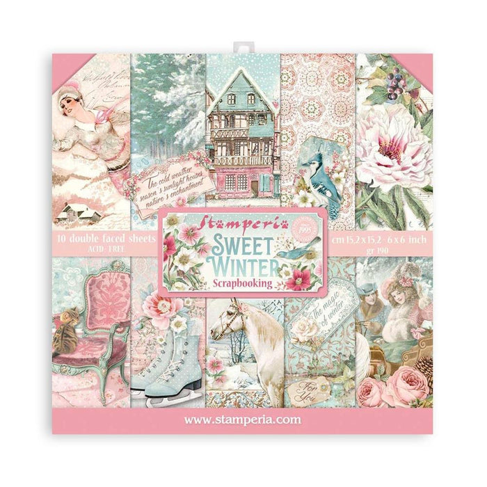Stamperia Double-Sided Paper Pad 8"X8" 10/Pkg Sweet Winter