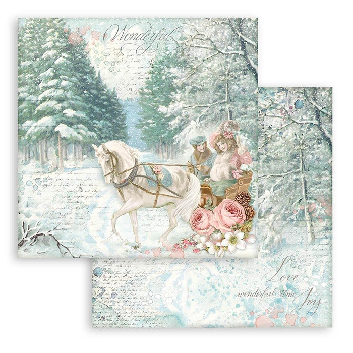 Stamperia Double-Sided Paper Pad 8"X8" 10/Pkg Sweet Winter