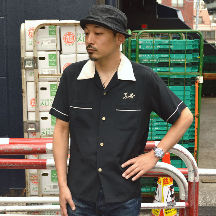 STYLE EYES "SE39456" RAYON BOWLING SHIRT "PIPING"