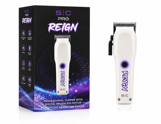 Stylecraft Reign Professional Hair Clipper with EON Digital Brushless Motor - White