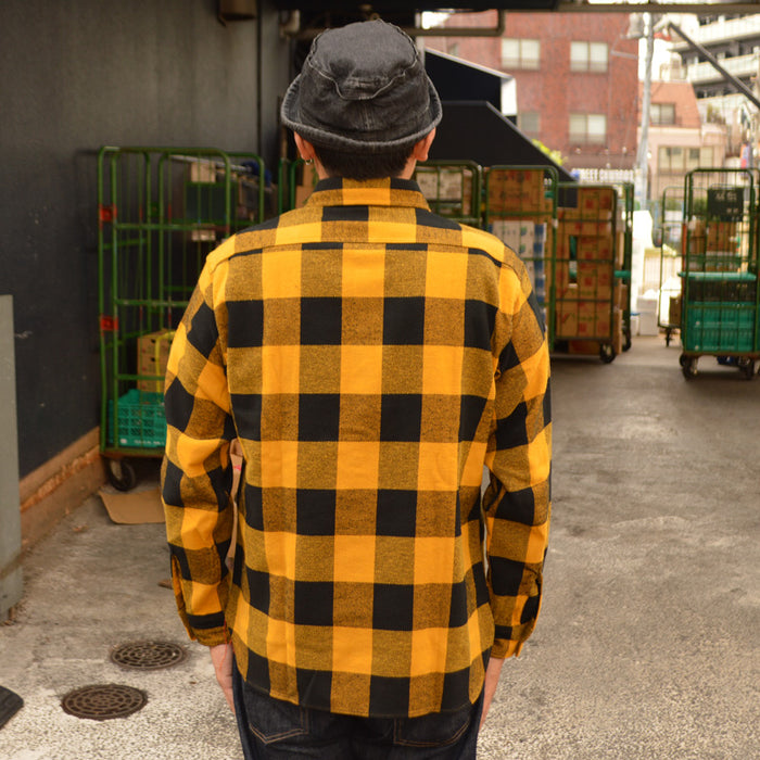 SUGAR CANE "SC29557" TWILL CHECK L/S WORK SHIRT