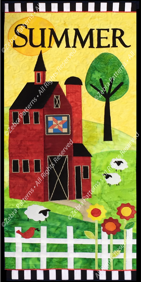 Summer Applique Skinny Barn