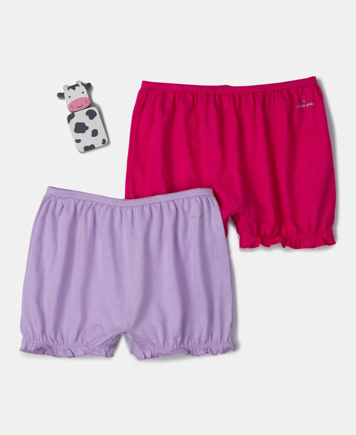 Super Combed Cotton Bloomers with Ultrasoft Waistband - Beetroot Pink & Lavendula (Pack of 2)